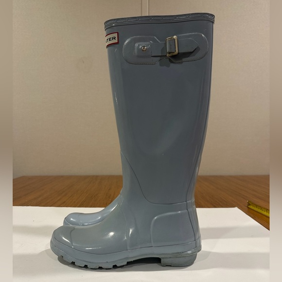 HUNTER Gloss Tiffany Blue Original Rain Boots - Picture 1 of 9